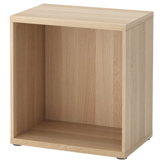 BESTÅ frame, white stained oak effect, 60x40x64 cm