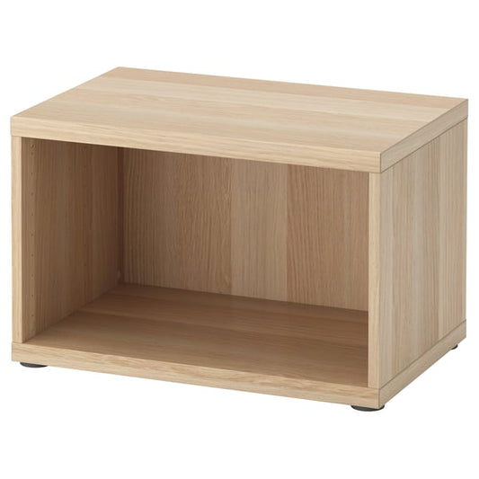 BESTÅ frame, white stained oak effect, 60x40x38 cm
