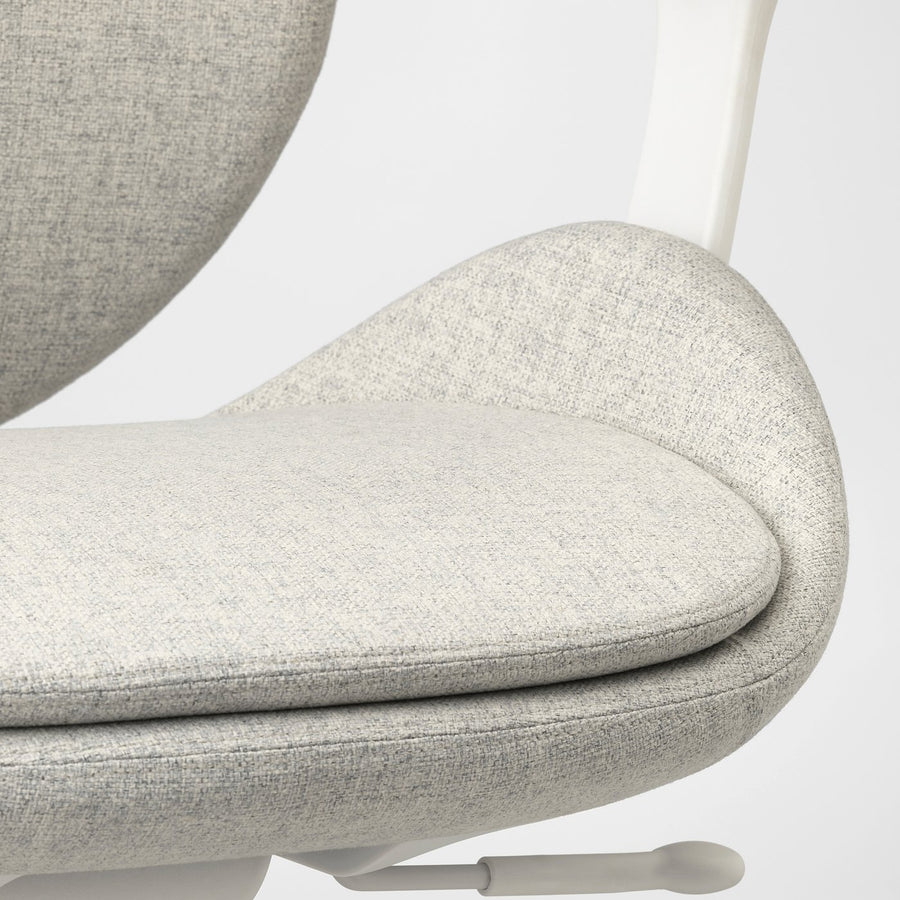 BETESHÄST / HATTEFJÄLL desk and chair, bamboo beige/white