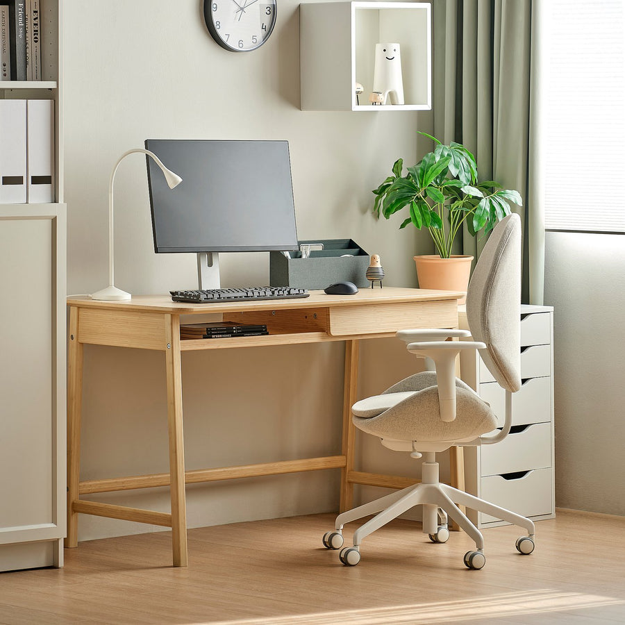 BETESHÄST desk, light bamboo, 120x60 cm
