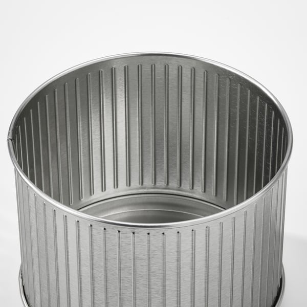 BETTHAJ tin with lid, for coffee/tea/silver-colour, 0.6 l