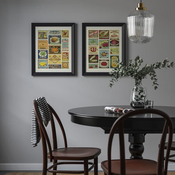Ikea BILD - Poster, vintage food labels collage, 40x50 cm
