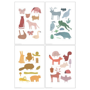 BILD poster, forest fun, 21x30 cm, 4 pack