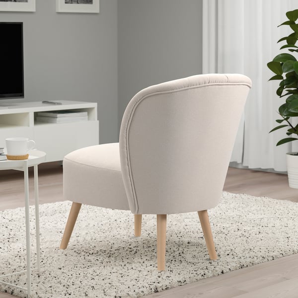 BILLHAMN easy chair, grey-beige, 59x82x78 cm