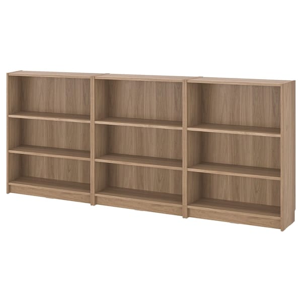 Ikea BILLY - Bookcase combination, oak effect, 240x28x106 cm