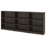 BILLY bookcase combination, dark brown oak effect, 240x28x106 cm
