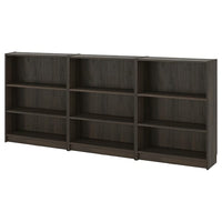 BILLY bookcase combination, dark brown oak effect, 240x28x106 cm