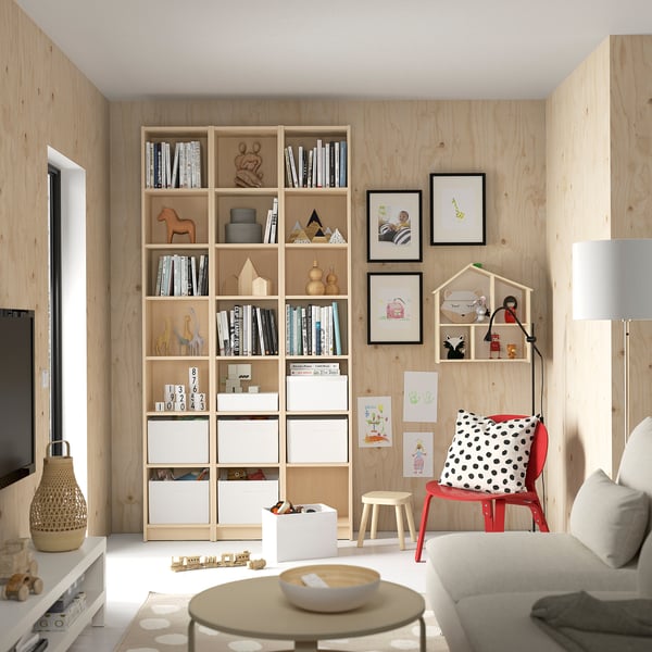 BILLY height extension unit, birch effect, 40x28x35 cm