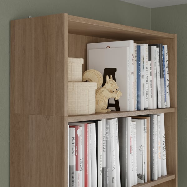 BILLY height extension unit, oak effect, 80x28x35 cm