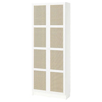 BILLY / HÖGADAL bookcase with doors, white, 80x30x202 cm