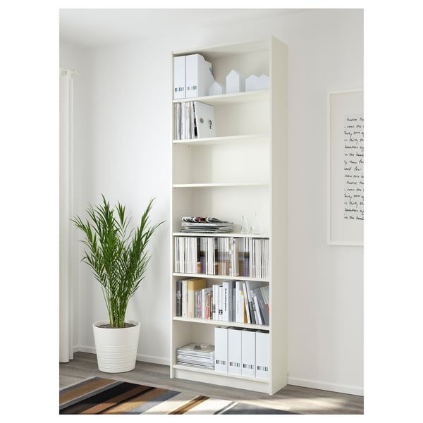 BILLY bookcase, white, 80x28x237 cm