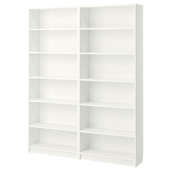 BILLY bookcase, white, 160x28x202 cm