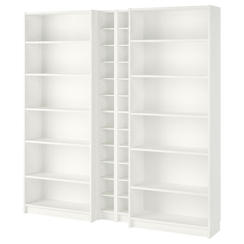 BILLY bookcase, white, 200x28x202 cm