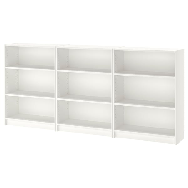 BILLY bookcase, white, 240x28x106 cm