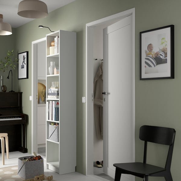 Ikea BILLY - Bookcase, white, 40x28x202 cm