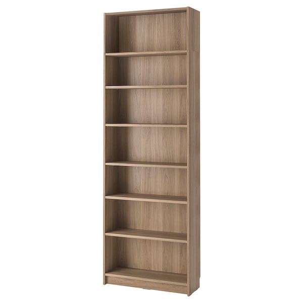 Ikea BILLY - Bookcase with height extension unit, oak effect, 80x28x237 cm
