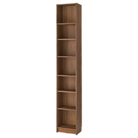 BILLY bookcase with height extension unit, brown walnut effect, 40x28x237 cm