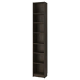 BILLY bookcase with height extension unit, dark brown oak effect, 40x28x237 cm