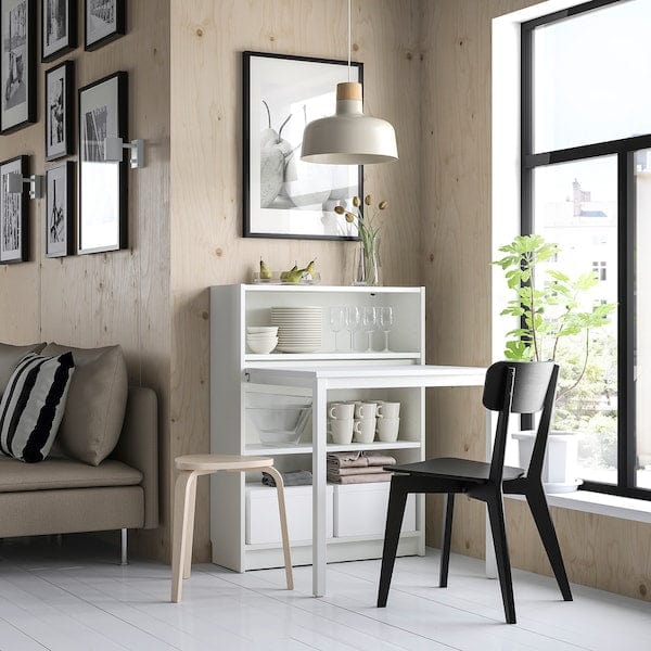 Ikea BILLY - Bookcase with desk, white, 80x106 cm