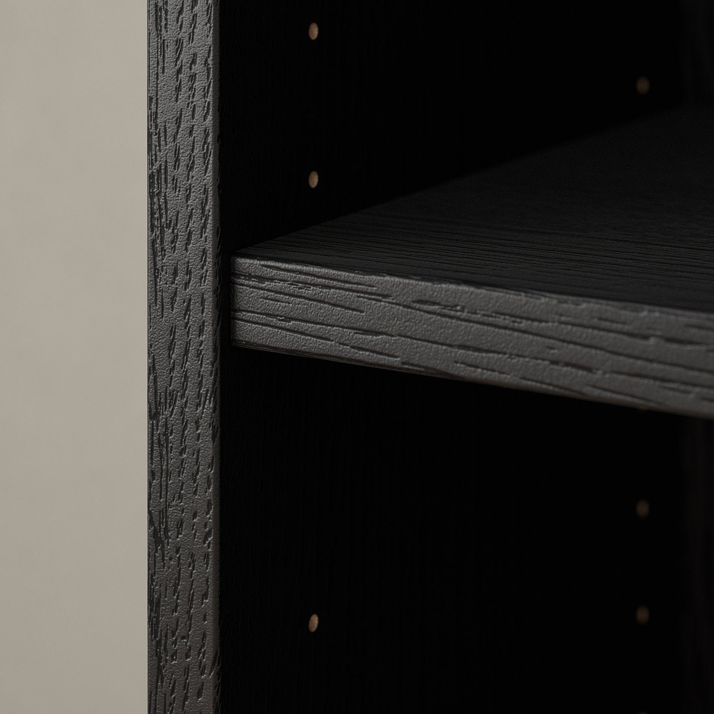 BILLY bookcase, black oak effect, 40x202x39 cm