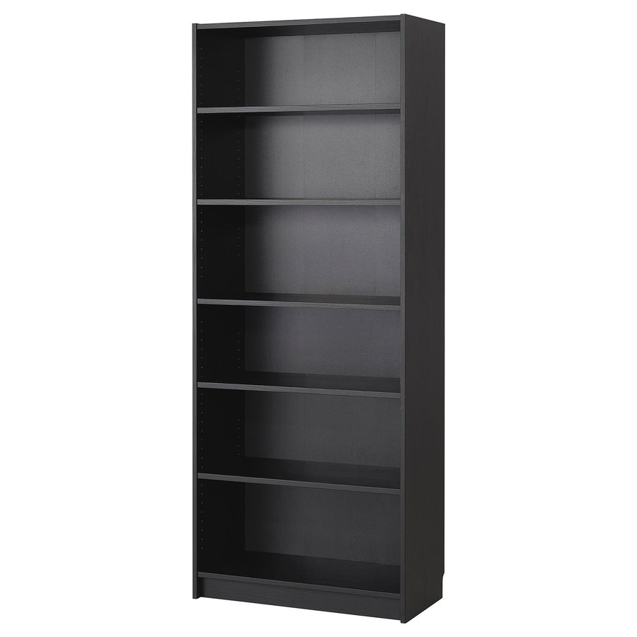 BILLY bookcase, black oak effect, 80x202x39 cm