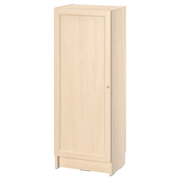 BILLY / OXBERG bookcase with door, birch effect, 40x30x106 cm