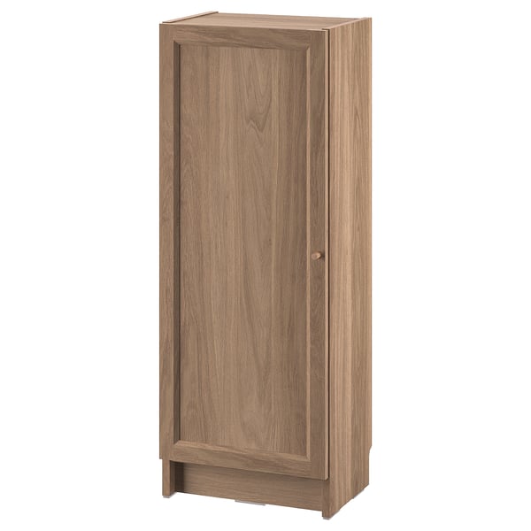 BILLY / OXBERG bookcase with door, oak effect, 40x30x106 cm