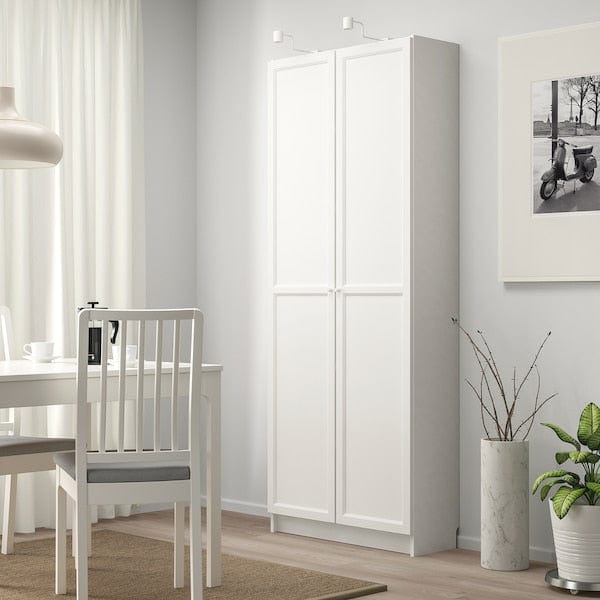 Ikea BILLY / OXBERG - Bookcase with doors, white, 80x30x202 cm
