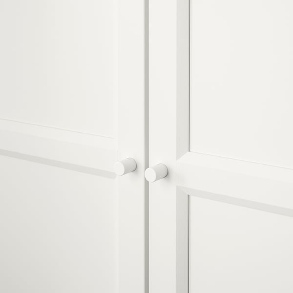 BILLY / OXBERG bookcase with doors, white, 80x41x202 cm