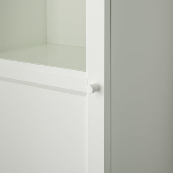 BILLY / OXBERG bookcase w hght ext ut/pnl/glss drs, white/glass, 40x30x237 cm