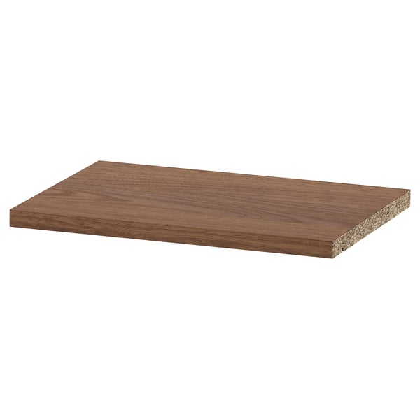BILLY shelf, brown walnut effect, 36x26 cm