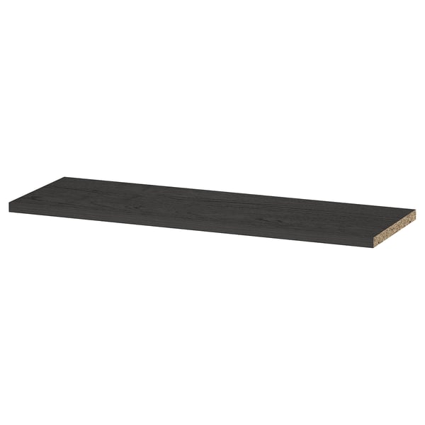 BILLY - BILLY Shelf, black oak effect, 76x26 cm