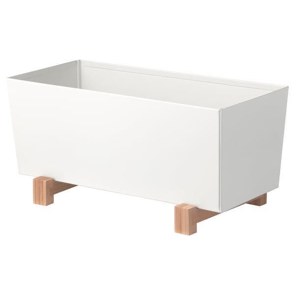 BITTERGURKA plant pot, white, 32x15 cm