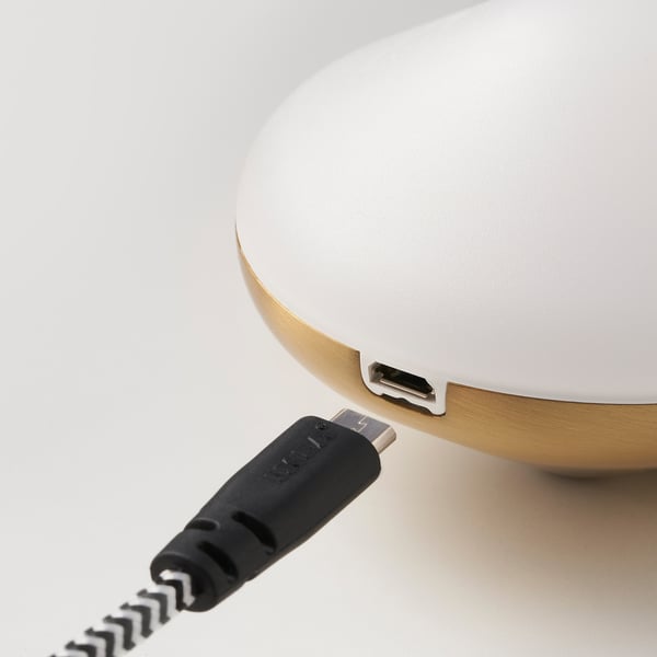 BJÖRKSPIREA LED decoration lighting, brass-colour diamond-shaped, 7.8 cm, 2 pack