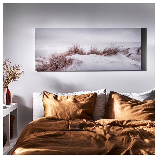 BJÖRKSTA picture, sand dunes, 140x56 cm
