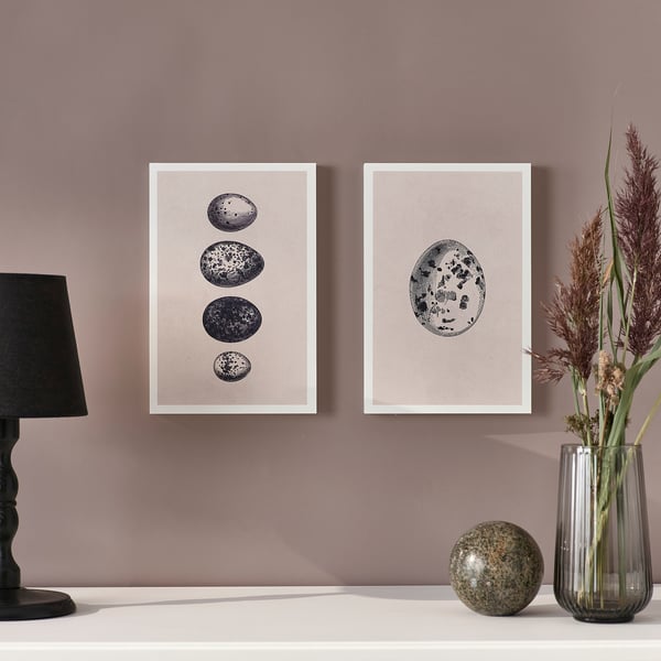 BJÖRNAMO art print on hollow wood, eggs, 20x30 cm, 2 pack