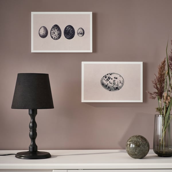 BJÖRNAMO art print on hollow wood, eggs, 20x30 cm, 2 pack