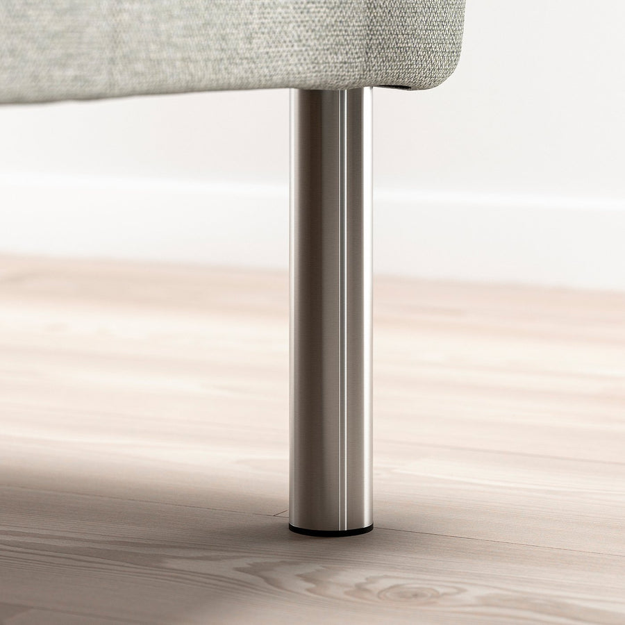 BJORLI leg, stainless steel colour, 38 mm, 4 pack