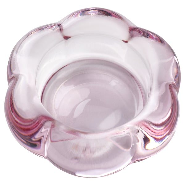 BLADFÅGEL tealight holder, pink, 3 cm