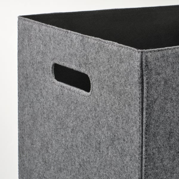 BLÄDDRA box, grey, 33x38x33 cm