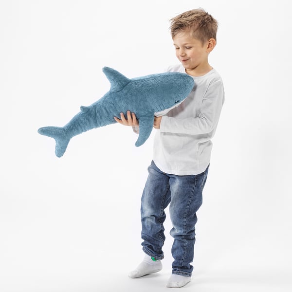 BLÅHAJ soft toy, baby shark, 55 cm