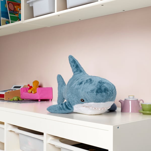 BLÅHAJ soft toy, baby shark, 55 cm