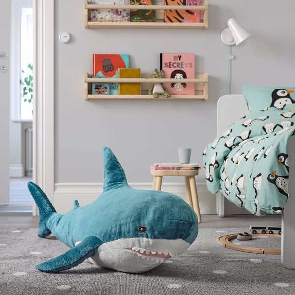 BLÅHAJ soft toy, shark, 100 cm