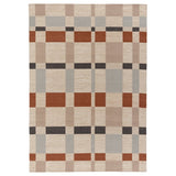 BLÅLJUS rug, flatwoven, handwoven natural/grey/brown check, 170x240 cm