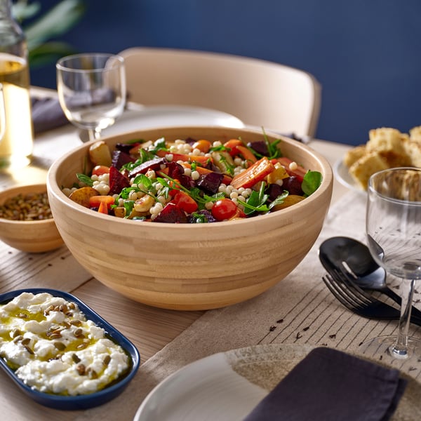 BLANDA MATT serving bowl, bamboo, 28 cm