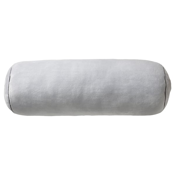 BLÅSKATA cushion, cylinder shaped/light grey, 80 cm