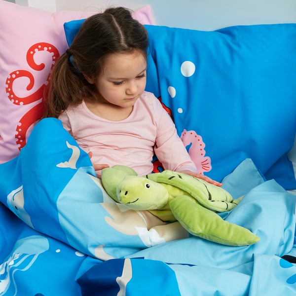 BLÅVINGAD soft toy, turtle/green, 44 cm