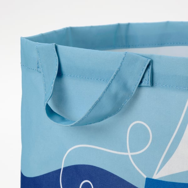BLÅVINGAD storage bag, ocean animals pattern/multicolour, 41 cm