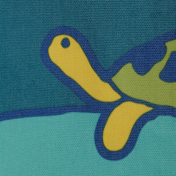 BLÅVINGAD storage bag, whale pattern/blue-green, 36 cm