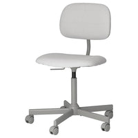 BLECKBERGET swivel chair, Klovsta white/grey, 68 cm